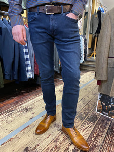 Matinique washed dark blue slim fit jeans from Gere Menswear