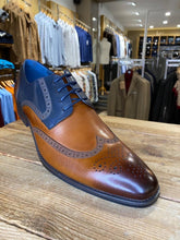 Load image into Gallery viewer, Azor Missori burnished chestnut and blue brogue from Gere Menswear
