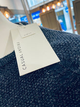 Load image into Gallery viewer, Close-up of crew neck Casual Friday blue jumper from Gere Menswear

