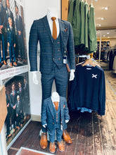 Load image into Gallery viewer, Marc Darcy &#39;Jenson&#39; marine check suit separates range (waistcoat, jacket and trousers sold separately)
