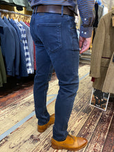 Load image into Gallery viewer, Matinique washed dark blue slim fit jeans from Gere Menswear - side view
