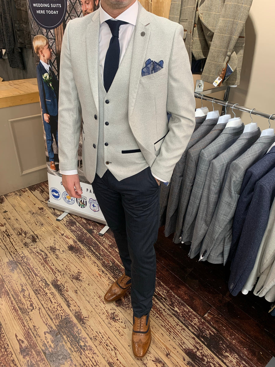 Grey blazer hot sale navy trousers