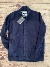Load image into Gallery viewer, Fynch Hatton - Zip Cardigan - Navy - 690
