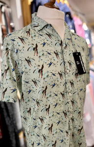 Remus Uomo - Bird Shirt - Green - 506