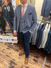 Load image into Gallery viewer, Marc Darcy &#39;Harry&#39; blue jacket and waistcoat with contrasting trousers from Gere Menswear
