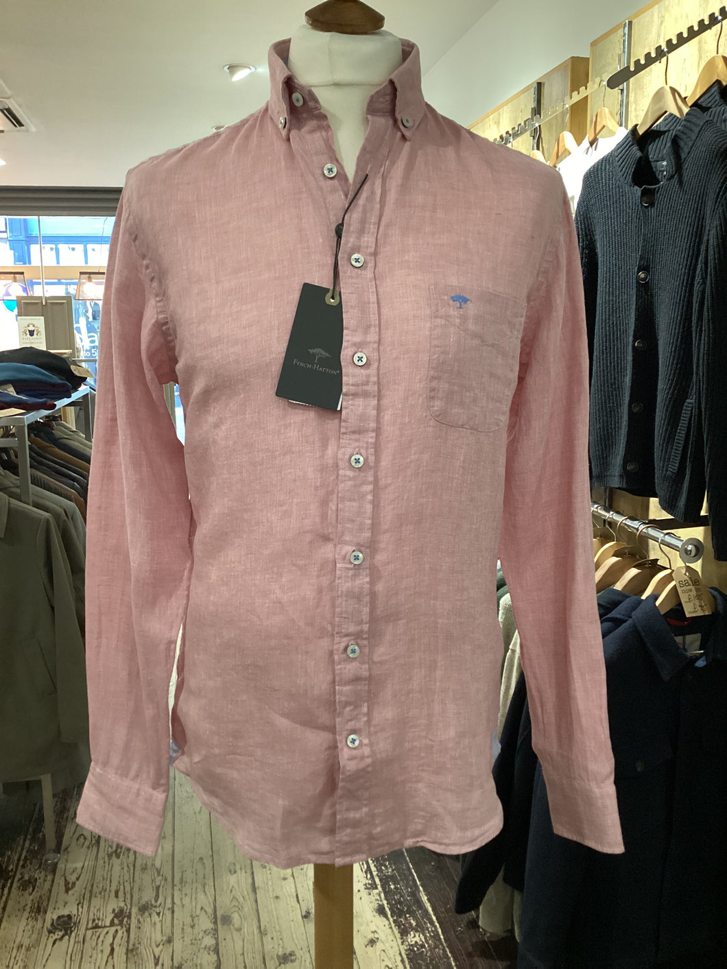 Fynch Hatton - Pink Linen Shirt  - 311