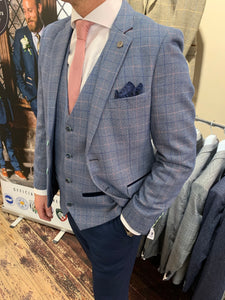 Marc Darcy 'Harry' blue three piece suit from Gere Menswear