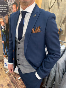 Marc Darcy ‘Max Royal’ jacket and trousers with contrasting 'Jerry' waistcoat (waistcoat, jacket and trousers sold separately) from Gere Menswear