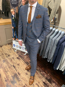 Marc Darcy 'Jenson' grey check suit separates range (waistcoat, jacket and trousers sold separately)