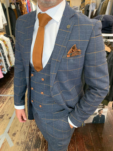 Marc Darcy 'Jenson' marine check suit separates range (waistcoat, jacket and trousers sold separately)