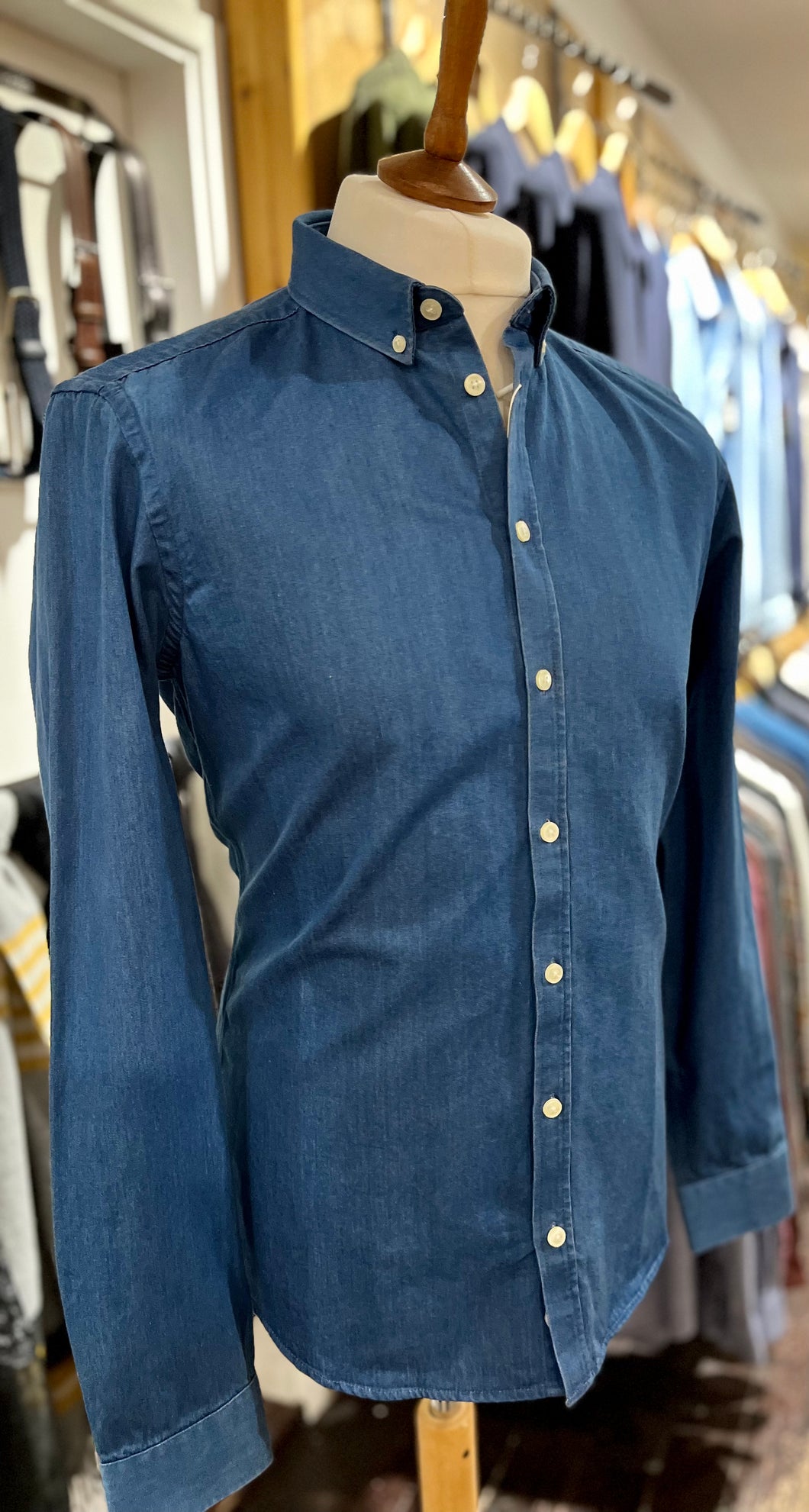 Casual Friday - Chambray Shirt - Blue - 211
