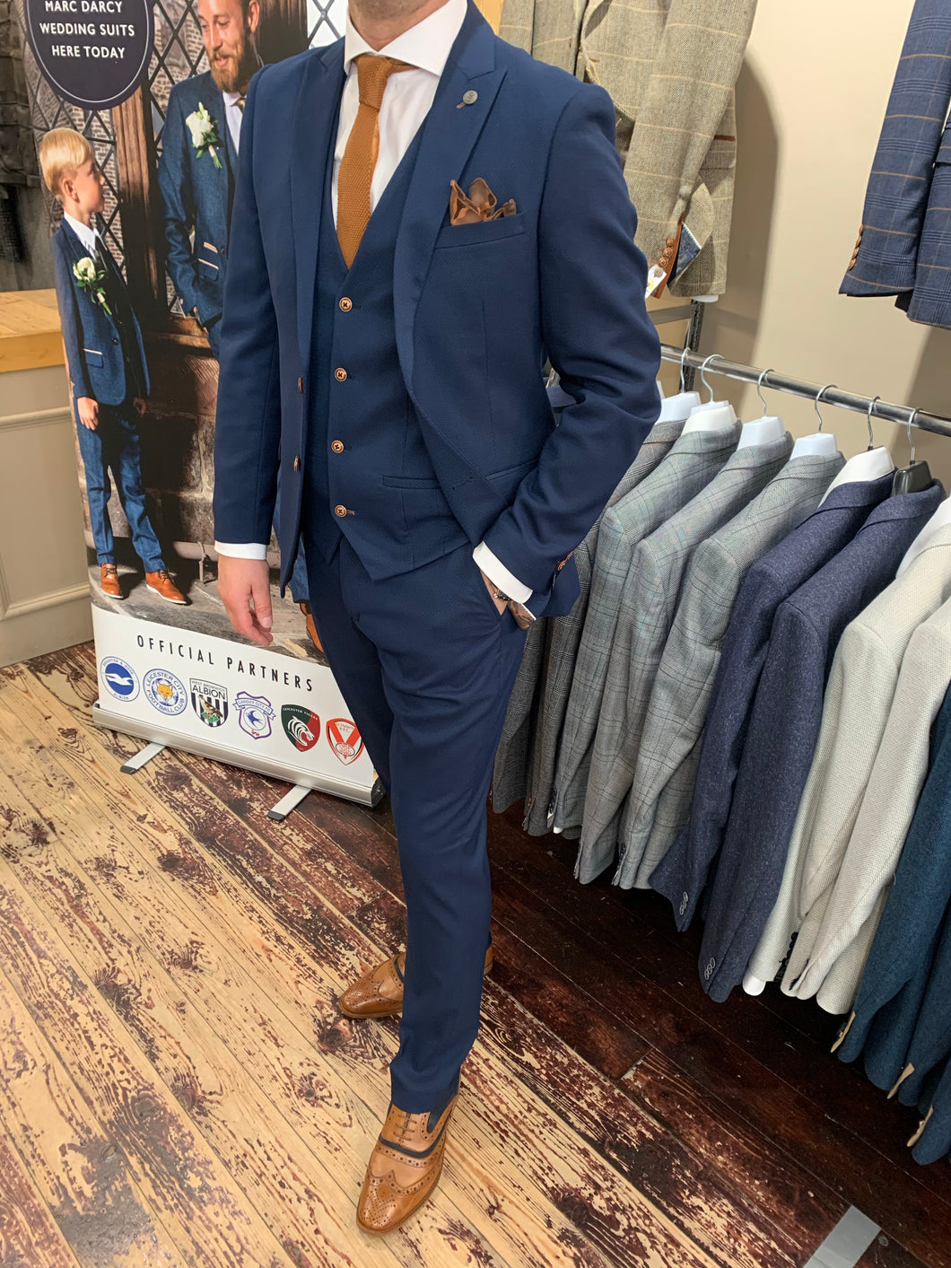 arc Darcy ‘Max Royal’ blue three piece suit (waistcoat, jacket and trousers sold separately) from Gere Menswear