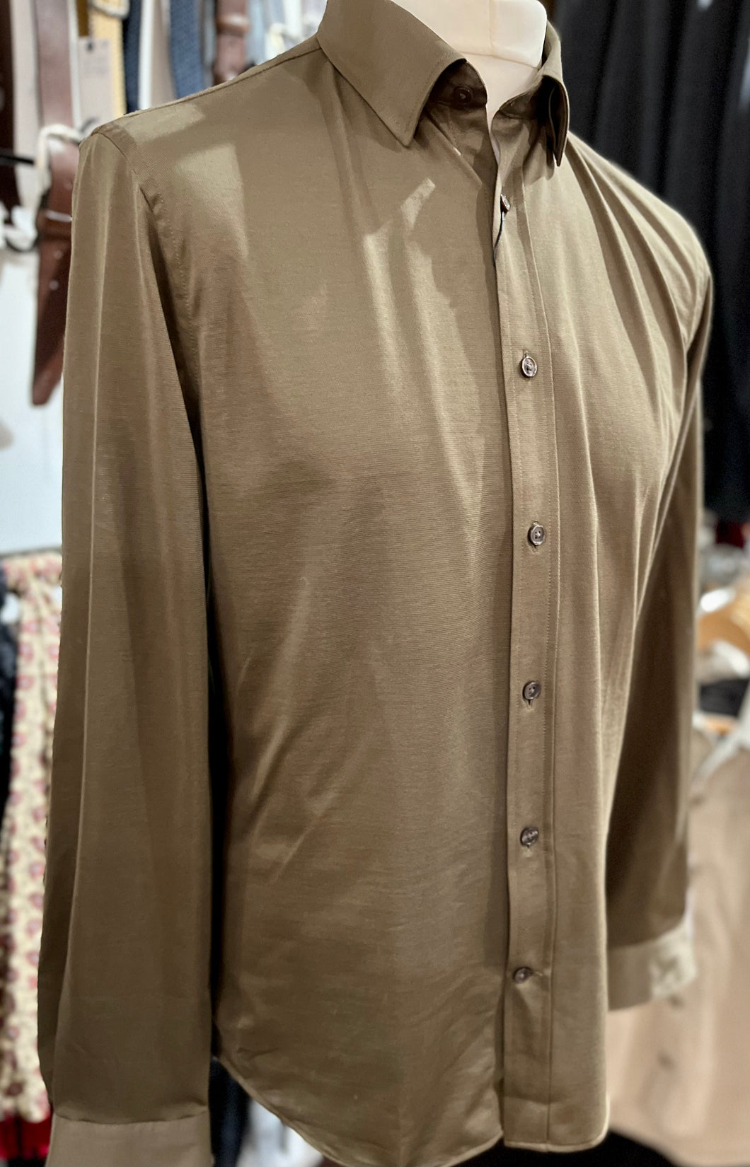 Matinique - Khaki Jersey Shirt - 310