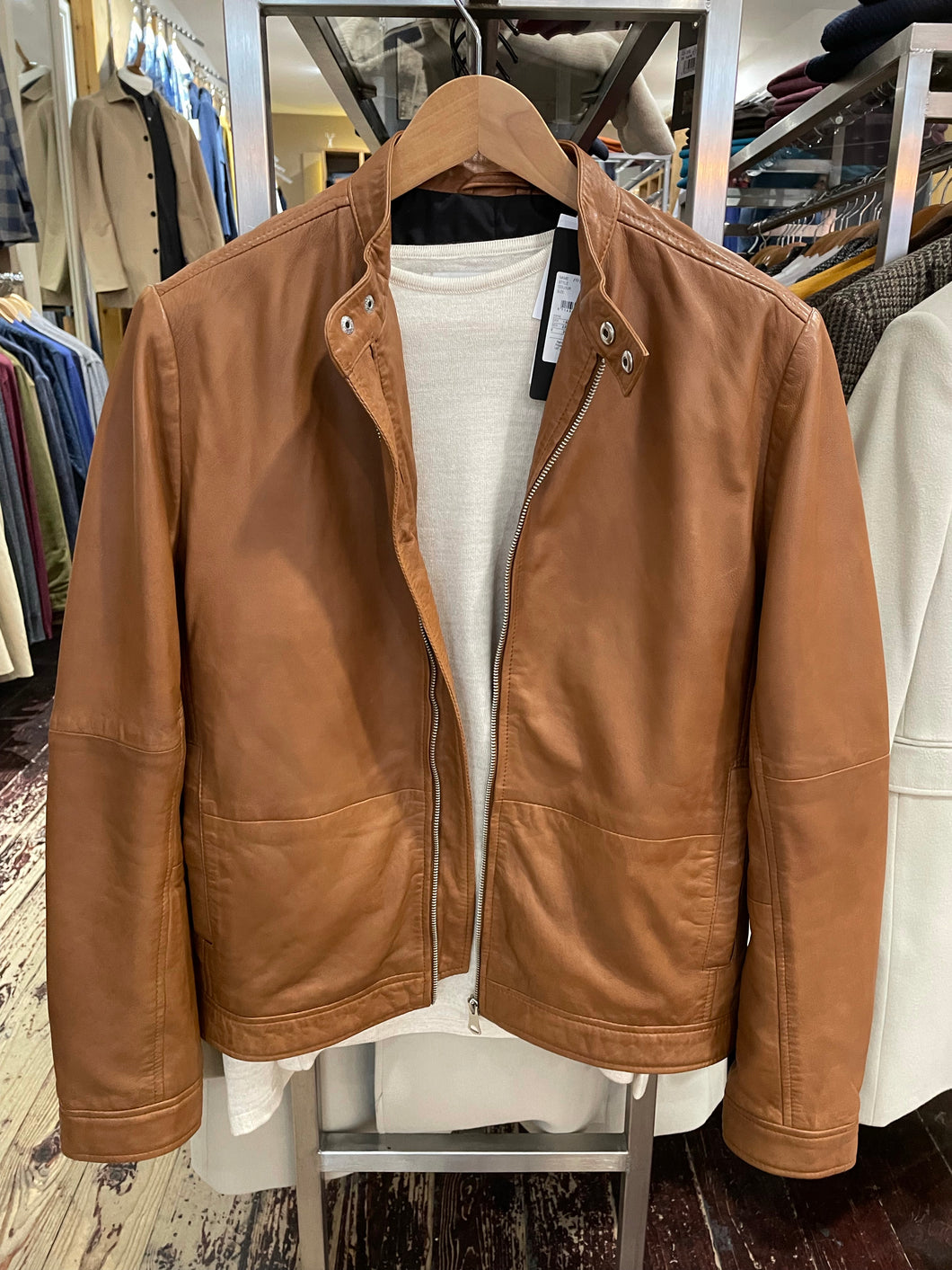 Matinique tan leather jacket - 128