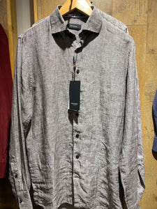 Matinique - Grey Linen Shirt - 30204695