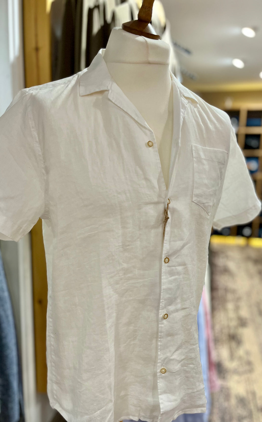 Sseinse - White Linen S/S Shirt - 335
